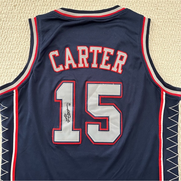 Vintage SIGNED Vince Carter New Jersey Nets Jersey - Picture 2 of 8